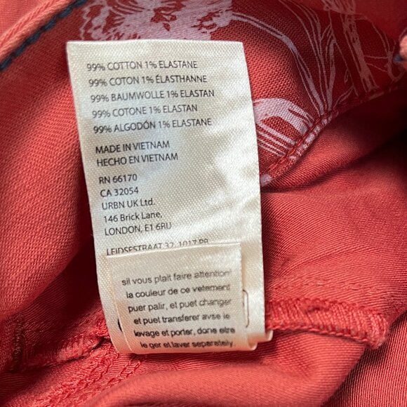 Pilcro Anthropologie‎ The Wandered Printed Relaxed Leg Cotton Pants Size 27 - Picture 11 of 11